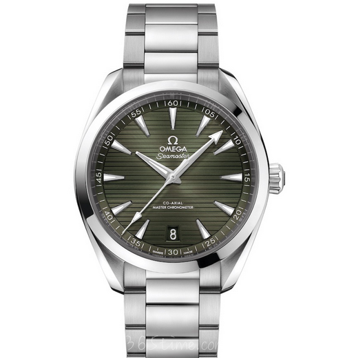 VS欧米茄海马150系列220.10.41.21.10.001绿盘钢带男士机械手表 一体机