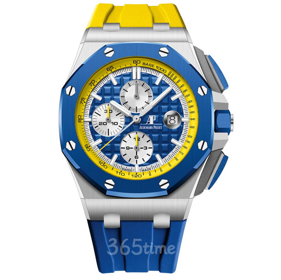 RS厂爱彼皇家橡树离岸型系列26400计时机芯 黄蓝胶带男士机械手表