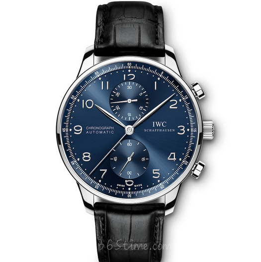 ZF超级v3版本 万国葡萄牙系列葡计IW371606蓝盘皮带男士机械手表（背透）
