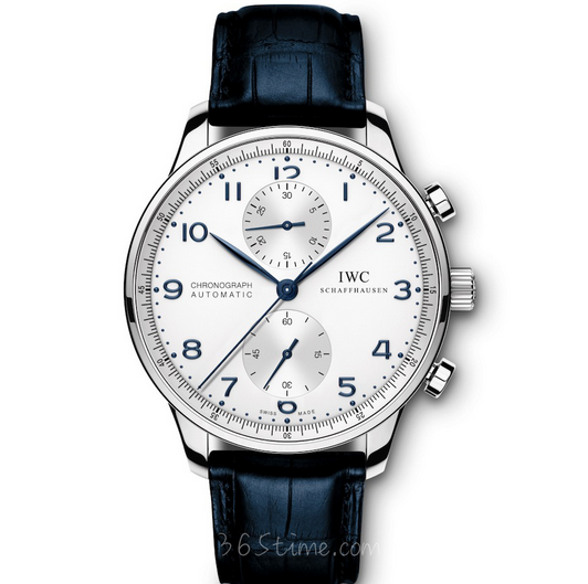 ZF顶级复刻万国葡萄牙葡计IW371605蓝针计时皮带男士机械手表 （背透）