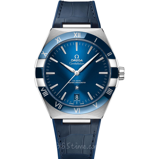 SBF欧米茄星座系列131.33.41.21.03.001新款蓝盘皮带男士机械手表