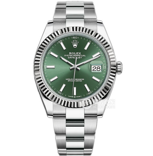 clean厂劳力士日志型系列m126334-0027薄荷绿钢带男士机械手表