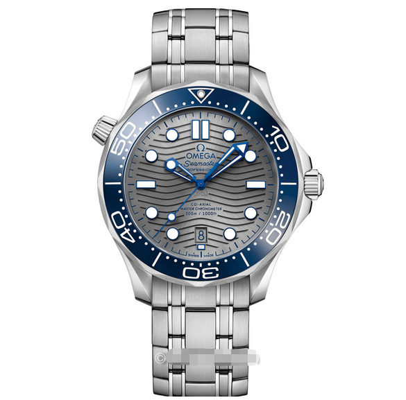 VS厂欧米茄海马300系列210.30.42.20.06.001灰蓝陶瓷圈42毫米 钢带男士机械手表
