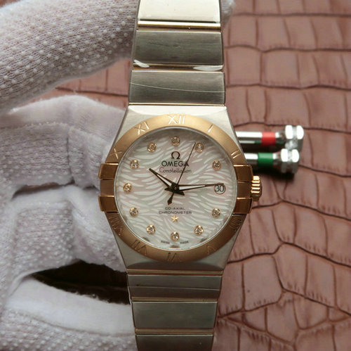 欧米茄星座系列123.20.35贝壳纹 机械男士手表