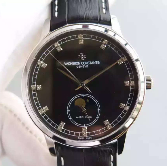 江诗丹顿传承81180超薄月相系列机械男士手表