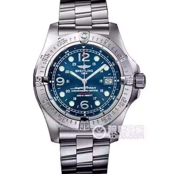 百年灵超级海洋系列男士机械手表 蓝面钢带机械表 【独凡表行】一比一复刻
