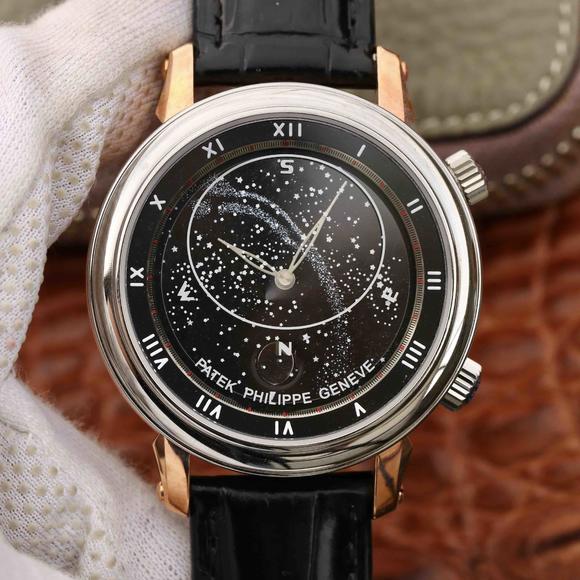 百达翡丽升级版星空5102天月款日内瓦苍穹系列男式机械手表 高仿表