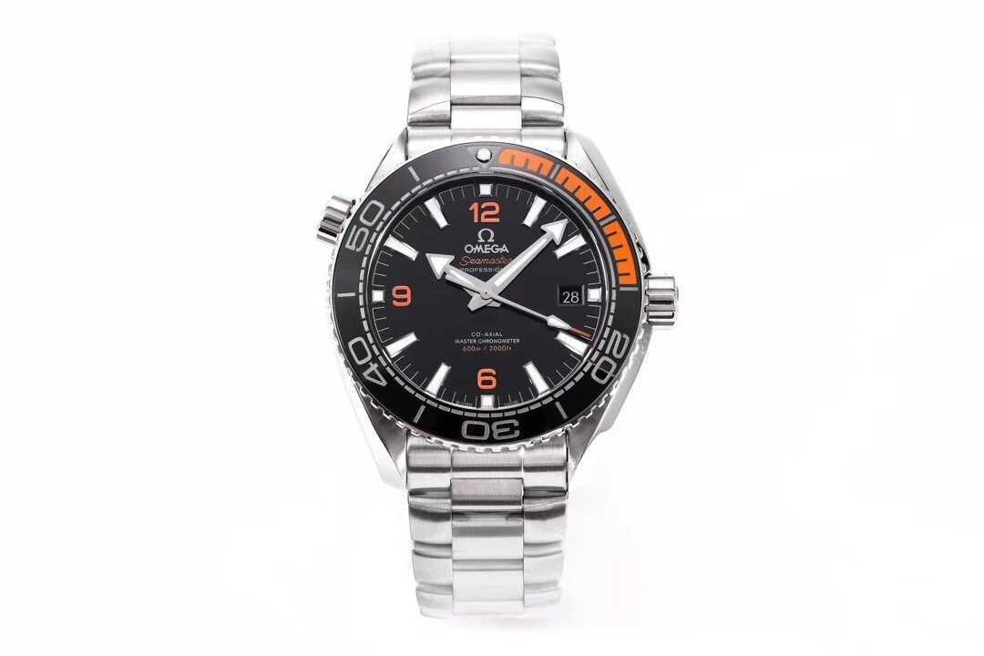 VS厂欧米茄海洋宇宙600米钢带男士机械手表“四分之一橙” 
