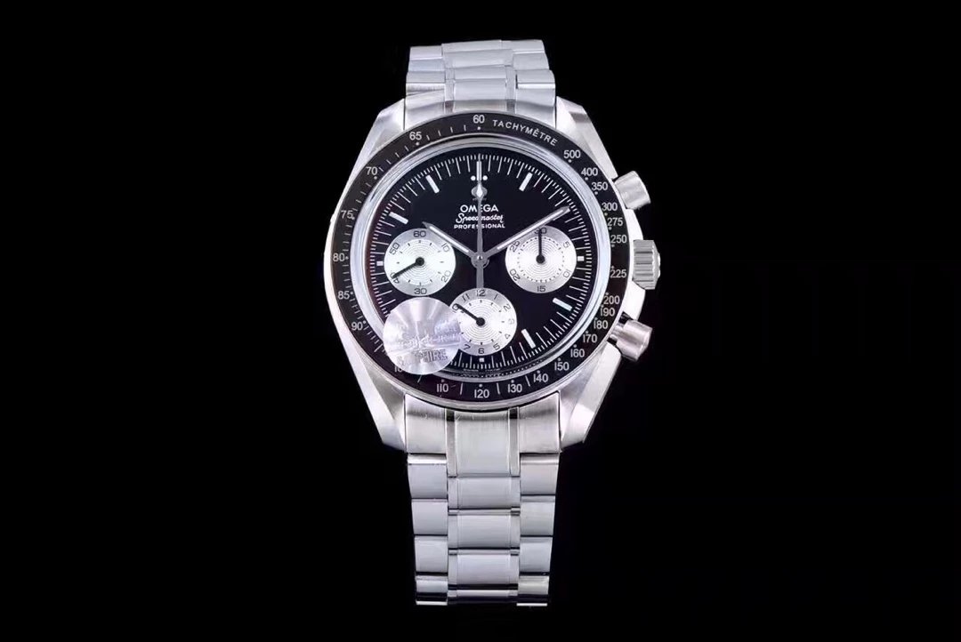 jh新品欧米茄登月系列限量计时码表 三个小表盘 男士机械手表