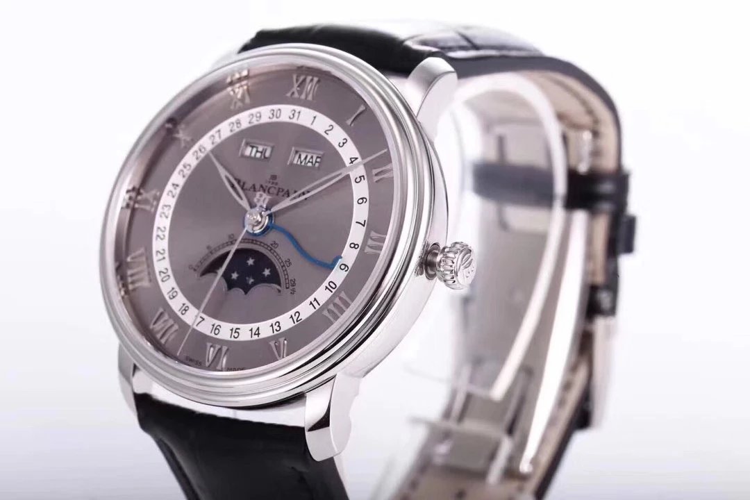 om新品宝珀经典系列6654月相显示 市面最高版本腕表 自制6654机芯 全功能男士手表