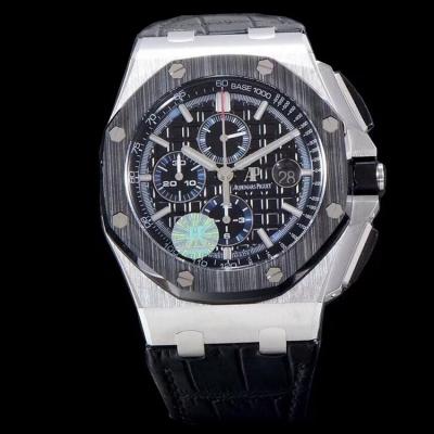 新品 JF精品 A P26411PO钢壳黑陶圈系列 橡胶表带 男士计时机械手表