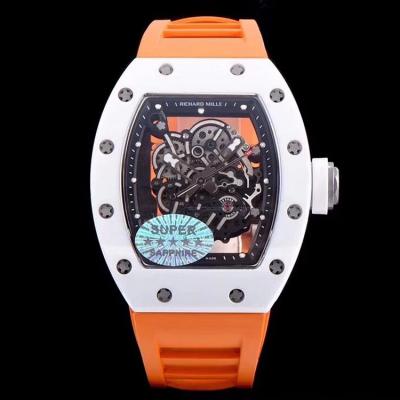 KV台湾厂 RM055白陶系列 网红爆款 男士机械手表 橙色表带
