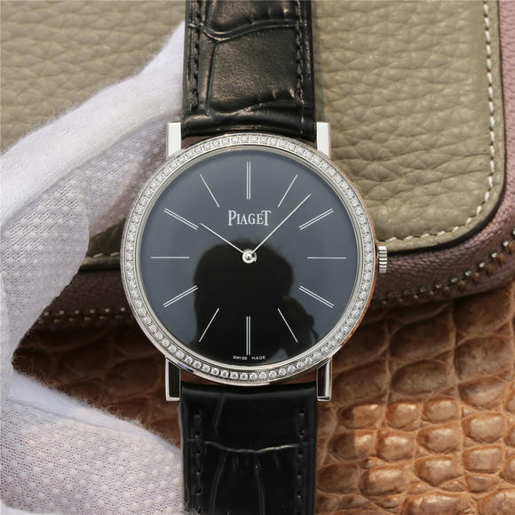 MKS伯爵Altiplano系列经典超薄 市场唯一一家购买正品开发产品 镶钻男士皮带腕表