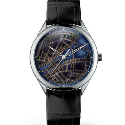 顶级高仿江诗丹顿艺术大师系列86222/000G-B101城市地图男士手表