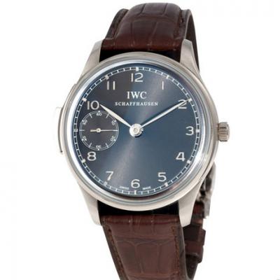 万国葡萄牙IW524205机械男士手表，黑面/蓝面