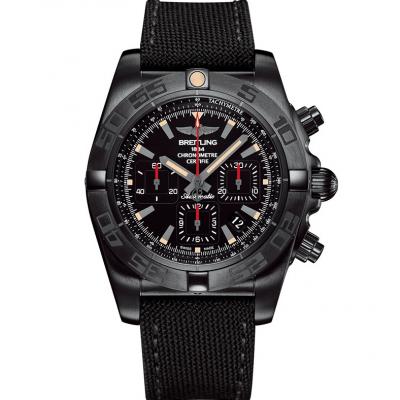 GF百年灵机械计时44mm黑钢腕表 顶级复刻手表