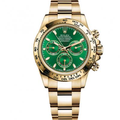 劳力士迪通拿v6s版116508金绿迪男士机械手表