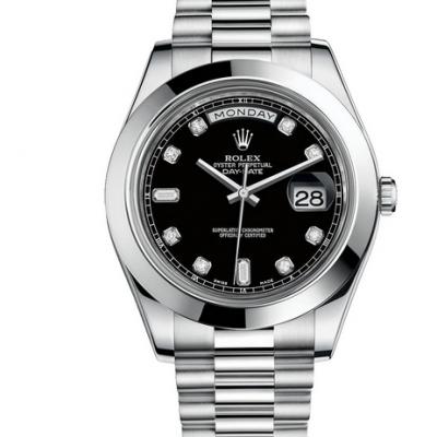 劳力士型号：218206-83216A系列星期日历型机械男士手表。