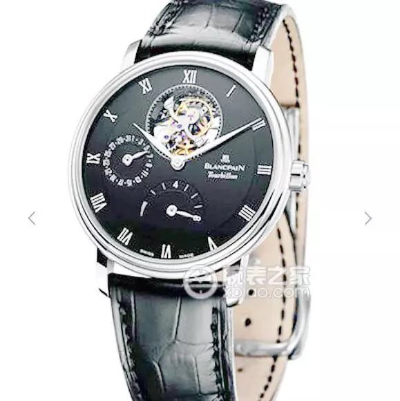 JB厂宝珀经典系列6025-1542-55黑面真陀飞轮男士手表腕表，升级1:机芯更甲板加了洗花，有和