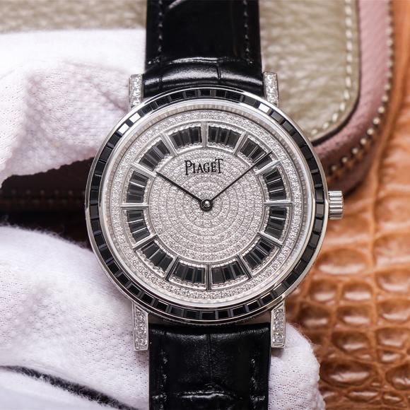 UU伯爵伯爵非凡珍品系列G0A40228超薄满钻男士机械皮带手表