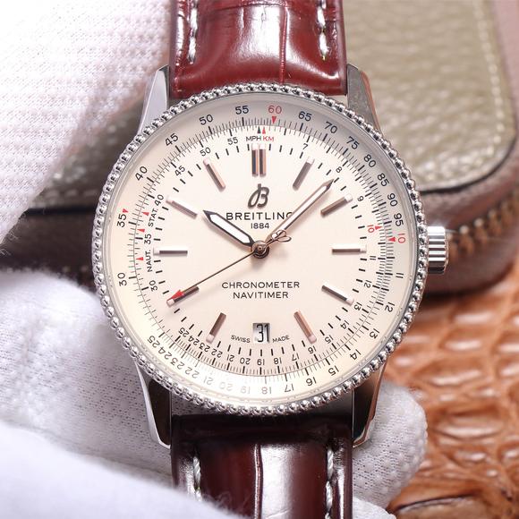 TF百年灵航空计时新款41mm,男士计时机械手表,皮带表