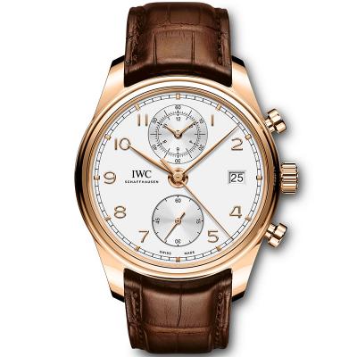 ZF万国葡萄牙系列IW390301多功能计时腕表,男士自动机械手表,玫瑰金