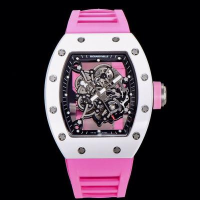 Kv厂理查德米勒RM-055进口白色陶瓷“V2”粉色机械手表