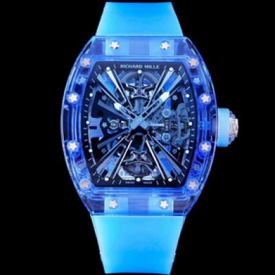 RM理查德米勒陀飞轮蓝宝石透明版RM12-01瑞士标准订制的陀飞轮机芯男士腕表
