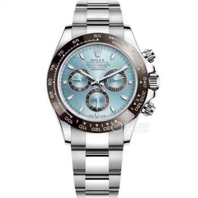 BT厂劳力士迪通拿m116506-0001冰蓝4130机芯 计时钢带男士机械手表