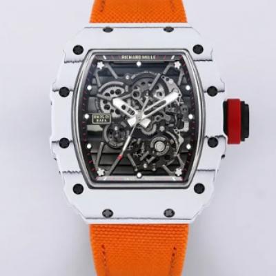 BBR厂理查德米勒男士系列RM 35-01镂空盘橙色表带搭载RMUL3镂空一体机芯男士腕表