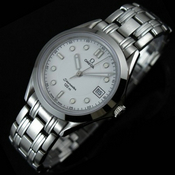 瑞士名表 欧米茄OMEGA海马系列 白面条丁钻石刻度 自动机械男士手表